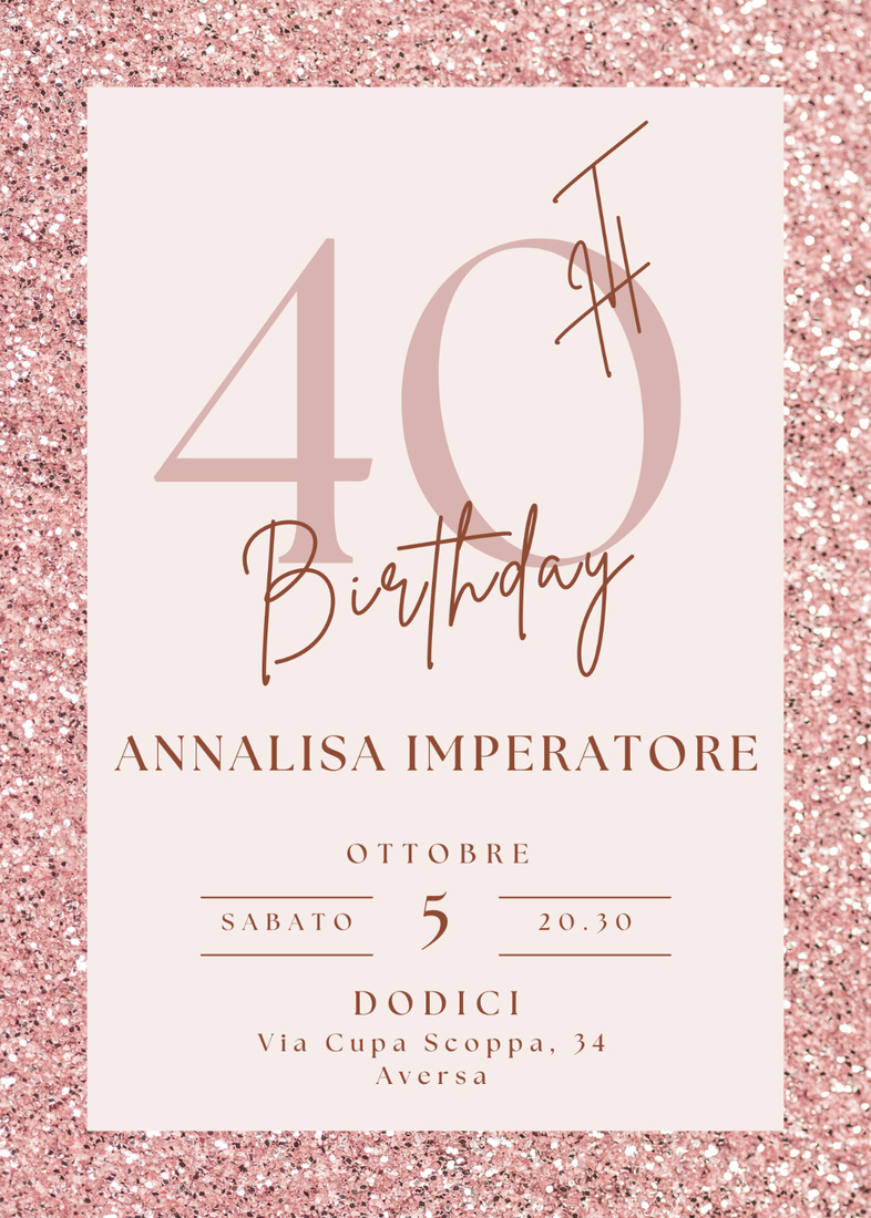 40 ESIMO COMPLEANNO ANNALISA