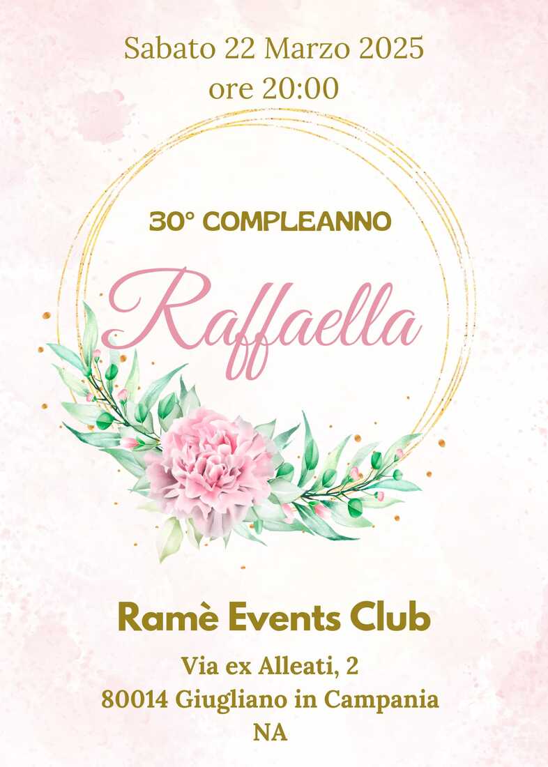 30° COMPLEANNO RAFFAELLA PANICO
