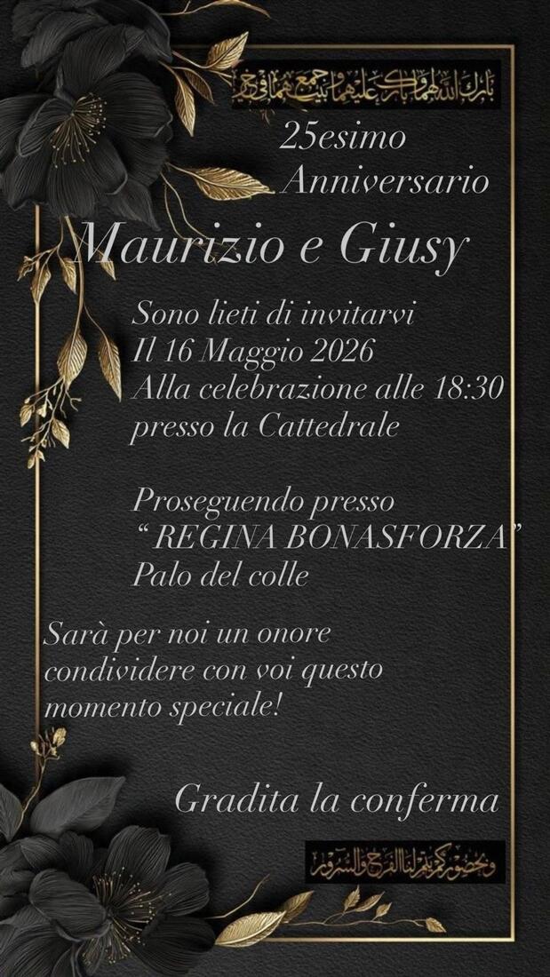 LISTA 25° ANNIVERSARIO MAURIZIO & GIUSY